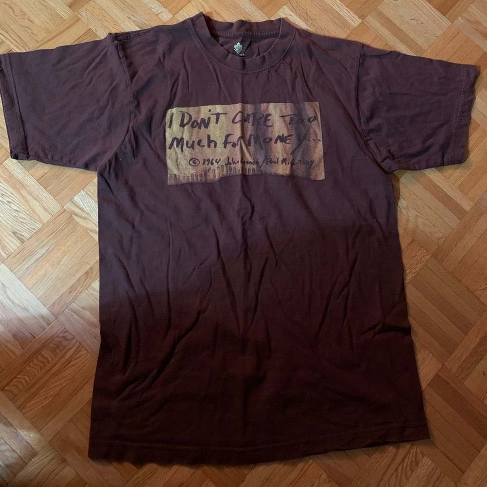 90s T-shirt with John Lennon and Paul McCartney quote